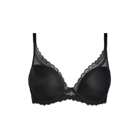 CHANTELLE Parisian Allure Underwire Plunge T-Shirt Bra Black 32DDDD #2232 NEW - Picture 6 of 12